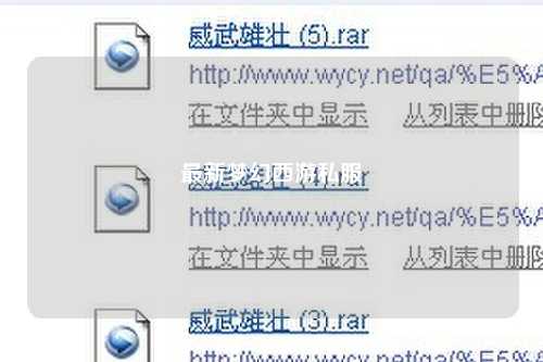 最新梦幻西游私服