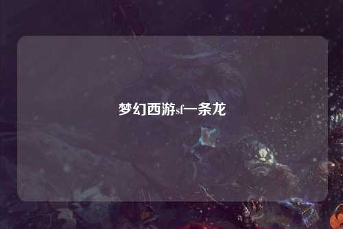 梦幻西游sf一条龙