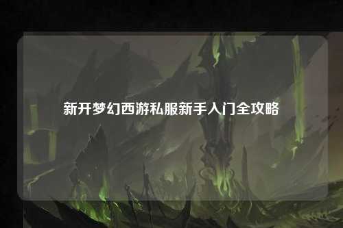 新开梦幻西游私服新手入门全攻略