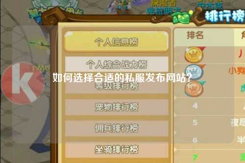 如何选择合适的私服发布网站？