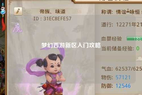 梦幻西游新区入门攻略