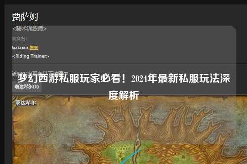 梦幻西游私服玩家必看！2024年最新私服玩法深度解析