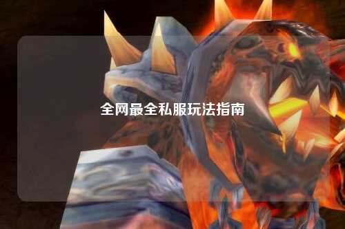 全网最全私服玩法指南