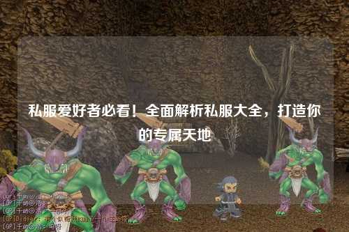 私服爱好者必看！全面解析私服大全，打造你的专属天地