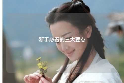 新手必看的三大要点
