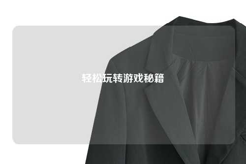 轻松玩转游戏秘籍