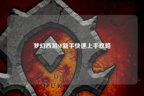 梦幻西游SF新手快速上手攻略