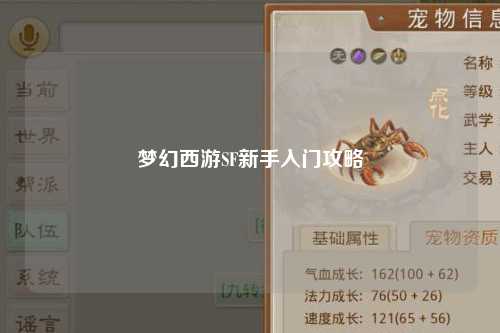 梦幻西游SF新手入门攻略